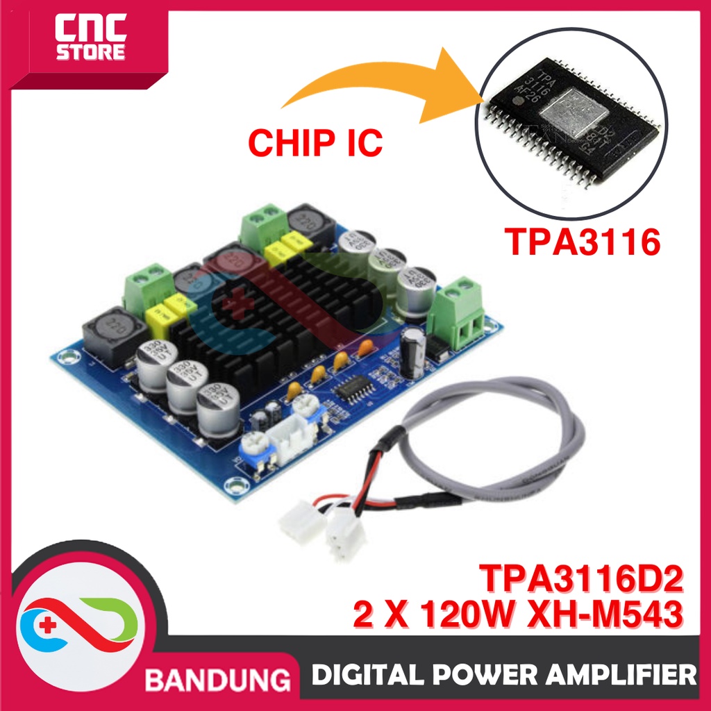 Jual TPA3116D2 DIGITAL POWER AMPLIFIER DC 12V 24V 2 X 120W XH-M543 ...