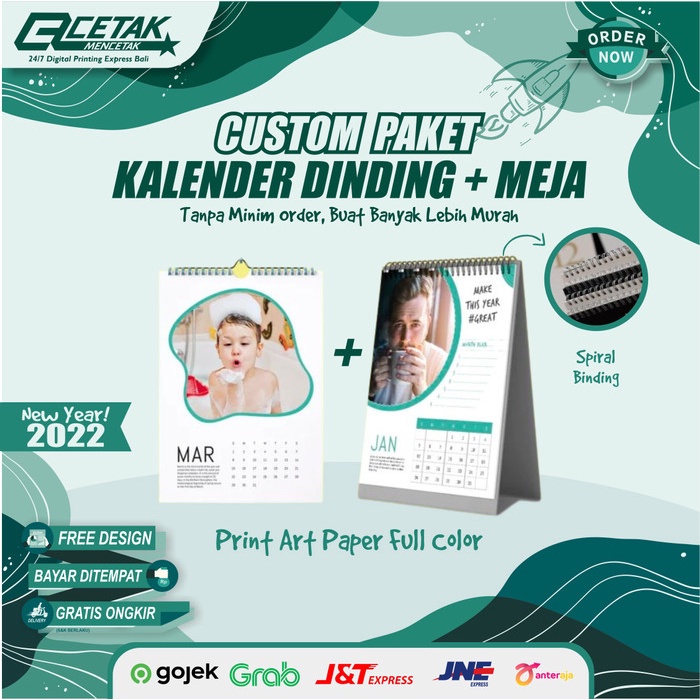 Jual Kalender Bali Tahun 2022 Dinding dan Meja Promo Paket Custom ...