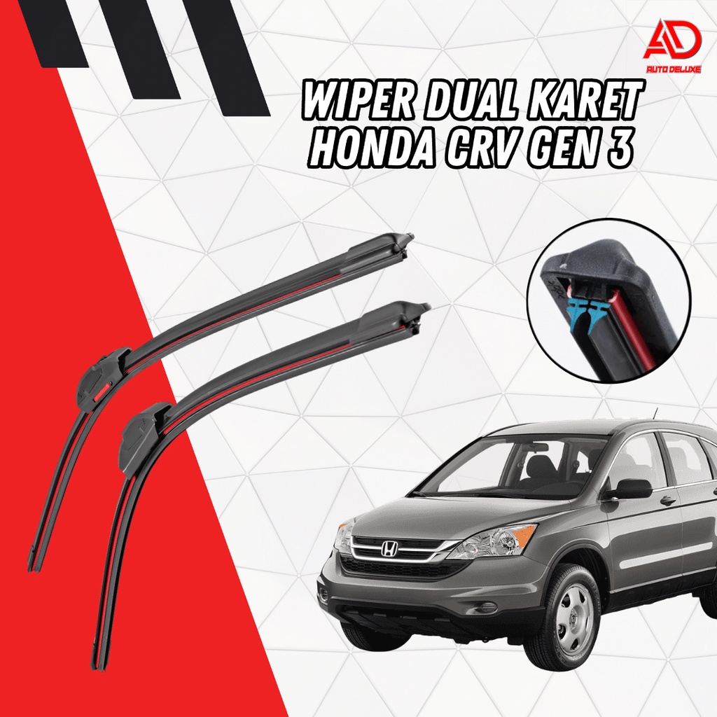 Jual Wiper Dual Karet Double Karet Honda CRV 2007 - 2012 / CR-V Gen 3 ...