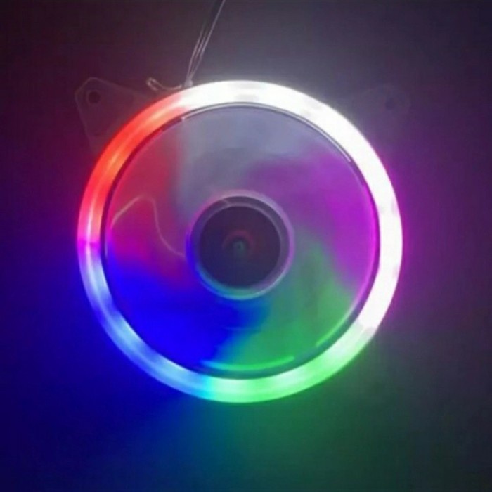 Jual Kipas PC Fan Case Casing RGB LED Rainbow Konektor Connector Molex ...