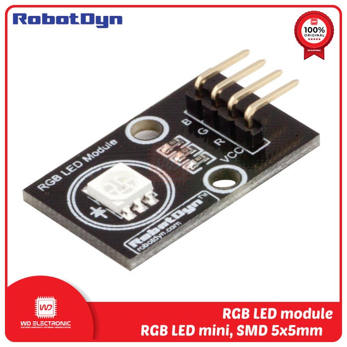 Jual RobotDyn RGB LED module LED 5x5mm original CO27 | Shopee Indonesia