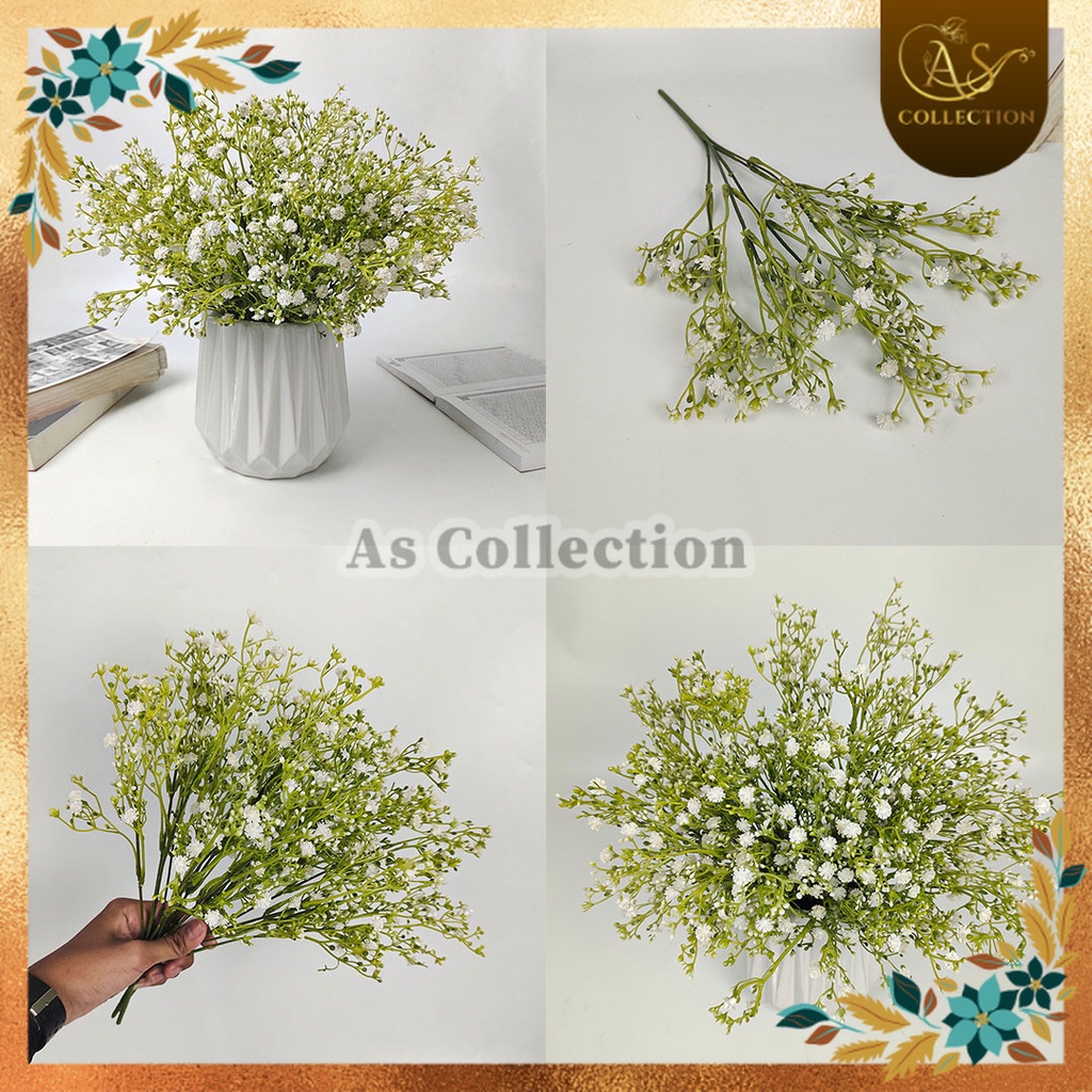 Jual 1 PCS BABY BREATH BINTIK BUNGA PIKOK CABANG 5 - ARTIFICIAL IMPORT