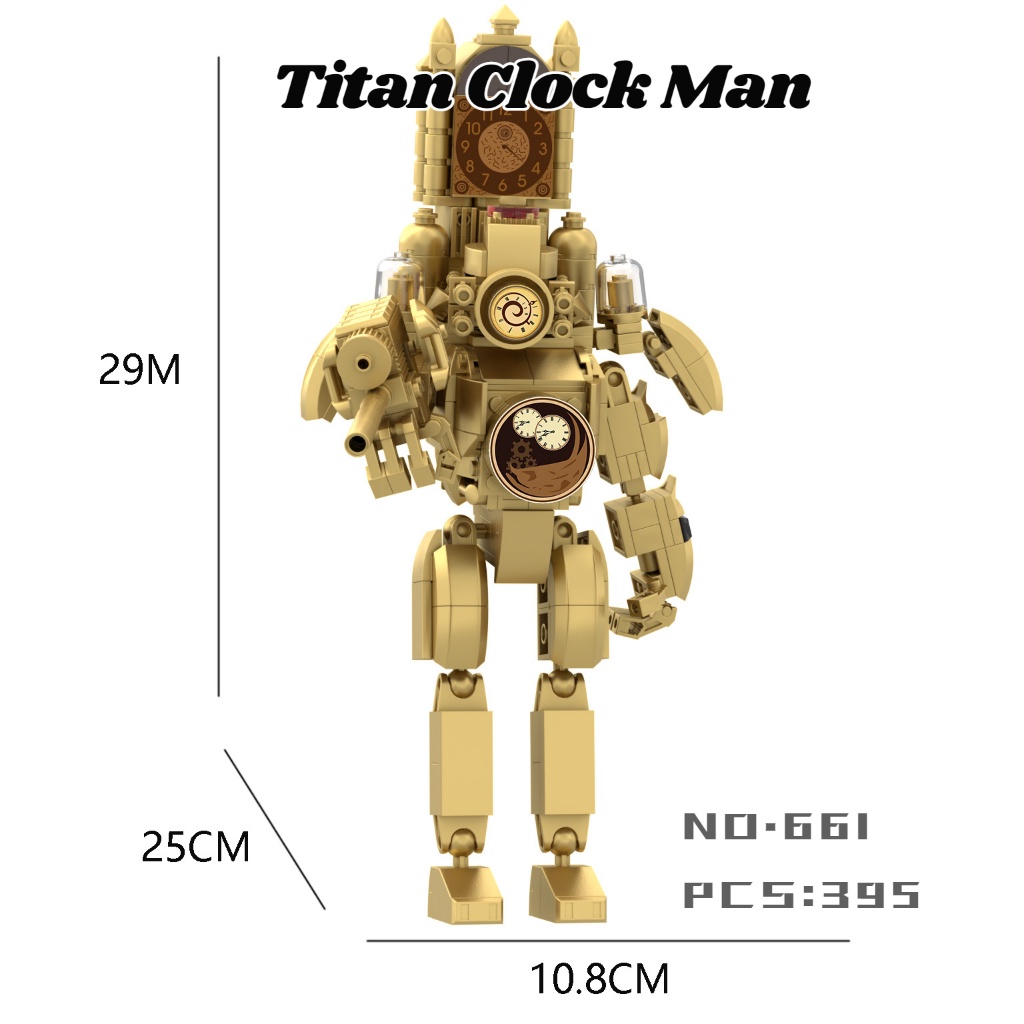 wijaya Moc Skibidi Toilet Titan King Monitor Model Building Blocks Mainan  LEGO Edukasi Titan TV Man/Titan cameraman/Titan Speakerman