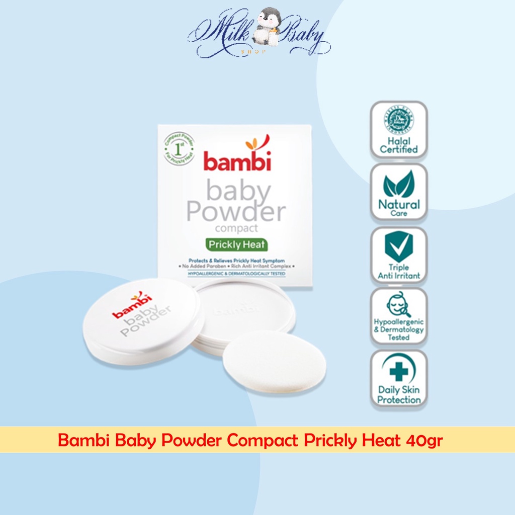 Jual Bambi Baby Powder Compact Prickly Heat 40gr | Shopee Indonesia