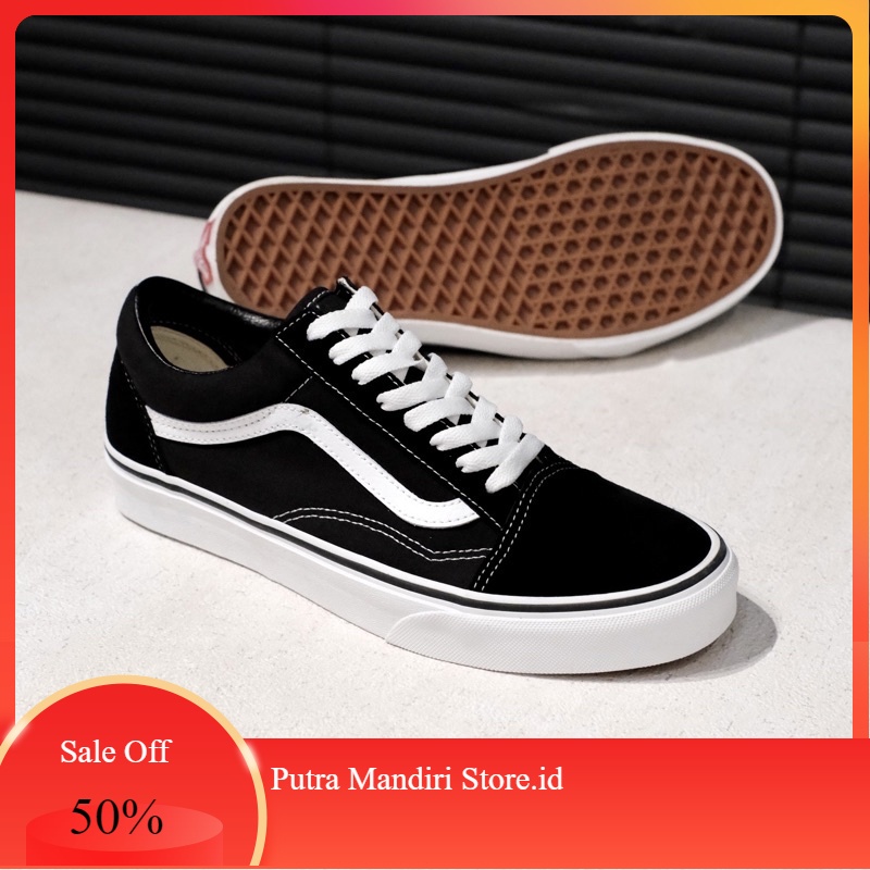 Jual SEPATU VANS OLDSKOOL BLACK/WHITE CLASSIC (ORIGINAL) | Shopee Indonesia