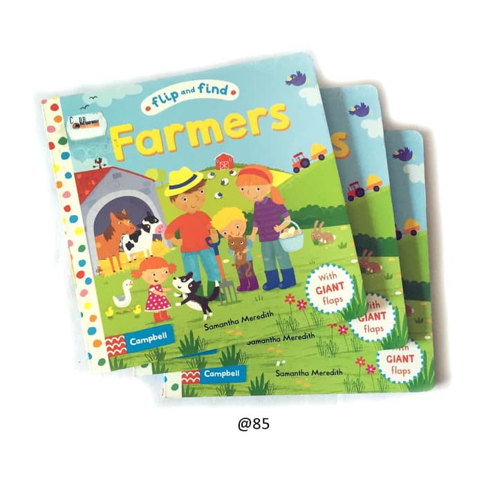 Jual Flip and Find FARMERS Giant Flap Buku belajar Campbell books a