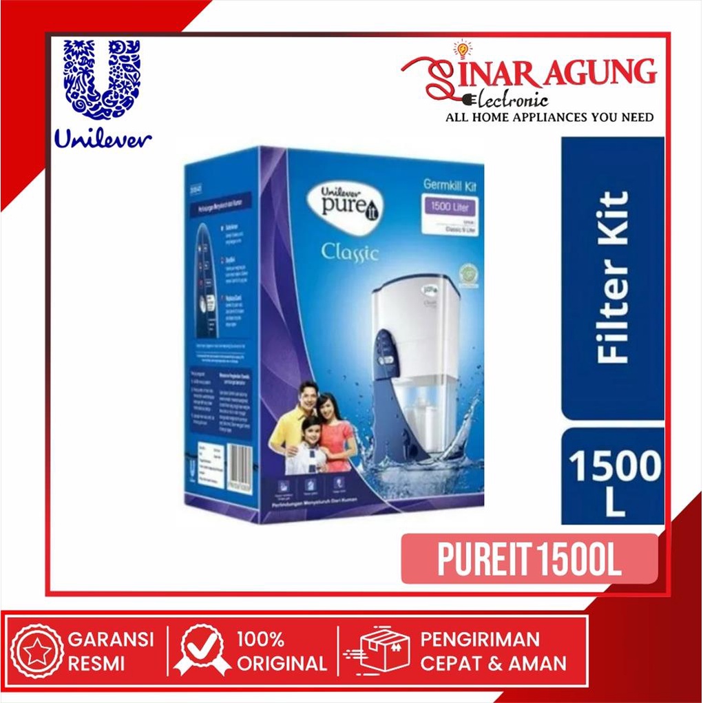 Jual Unilever Pure It Germkill Kit Filter Air 1500L Shopee