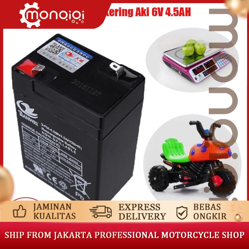 Jual Monqiqi Aki Kering 6v 4.5ah/ Aki Kering Genset 6v 20ah/ Aki Kering ...