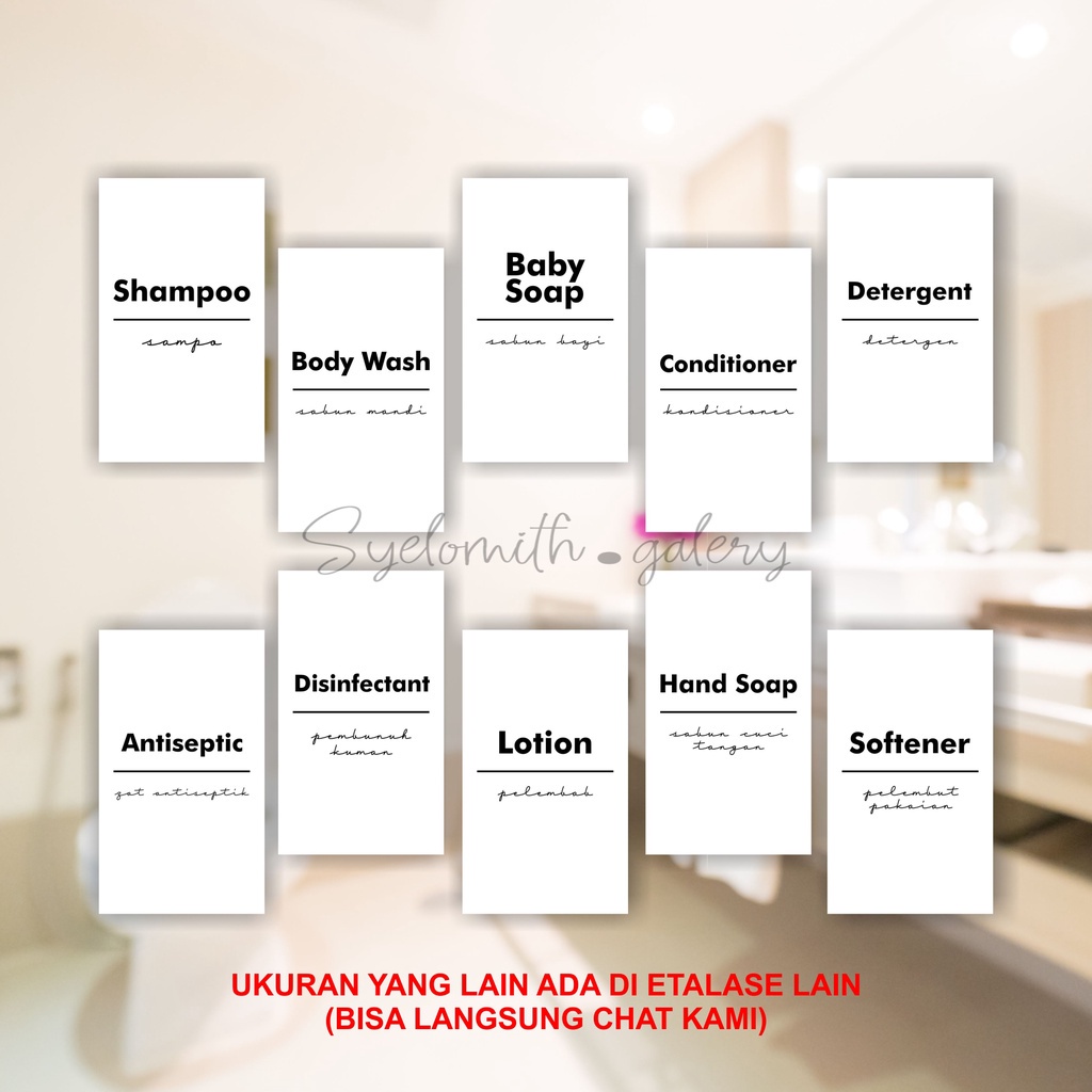 Jual Stiker Label Botol Sabun Cair Best Seller Label Waterproof ...