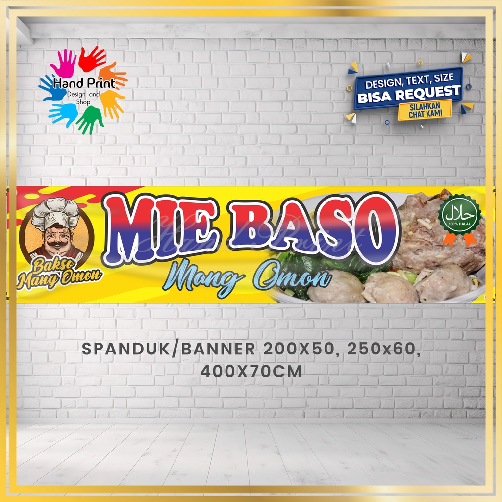 Jual Cetak SPANDUK / BANNER MMT Mie Ayam Bakso Fried Chicken Seblak ...