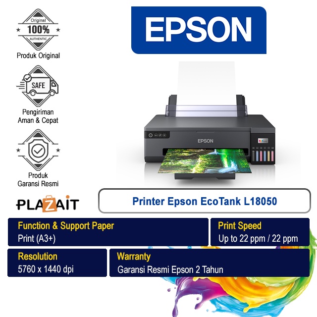 Jual Printer Epson Ecotank L18050 A36 Colourphoto Printwifiborderless Up To A3 Shopee 1912