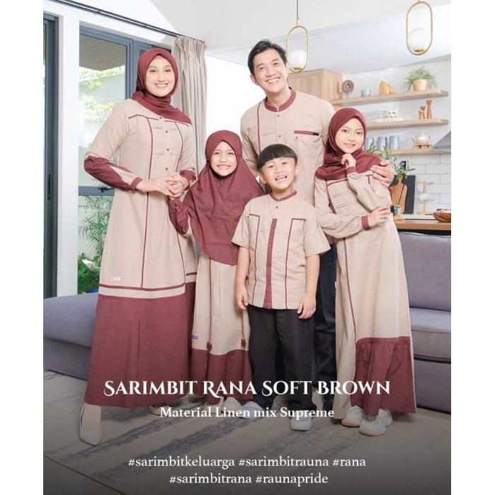 Jual Baju Sarimbit Rauna Rana Soft Brown Terbaru 2024 / RKAF 04 Dusty