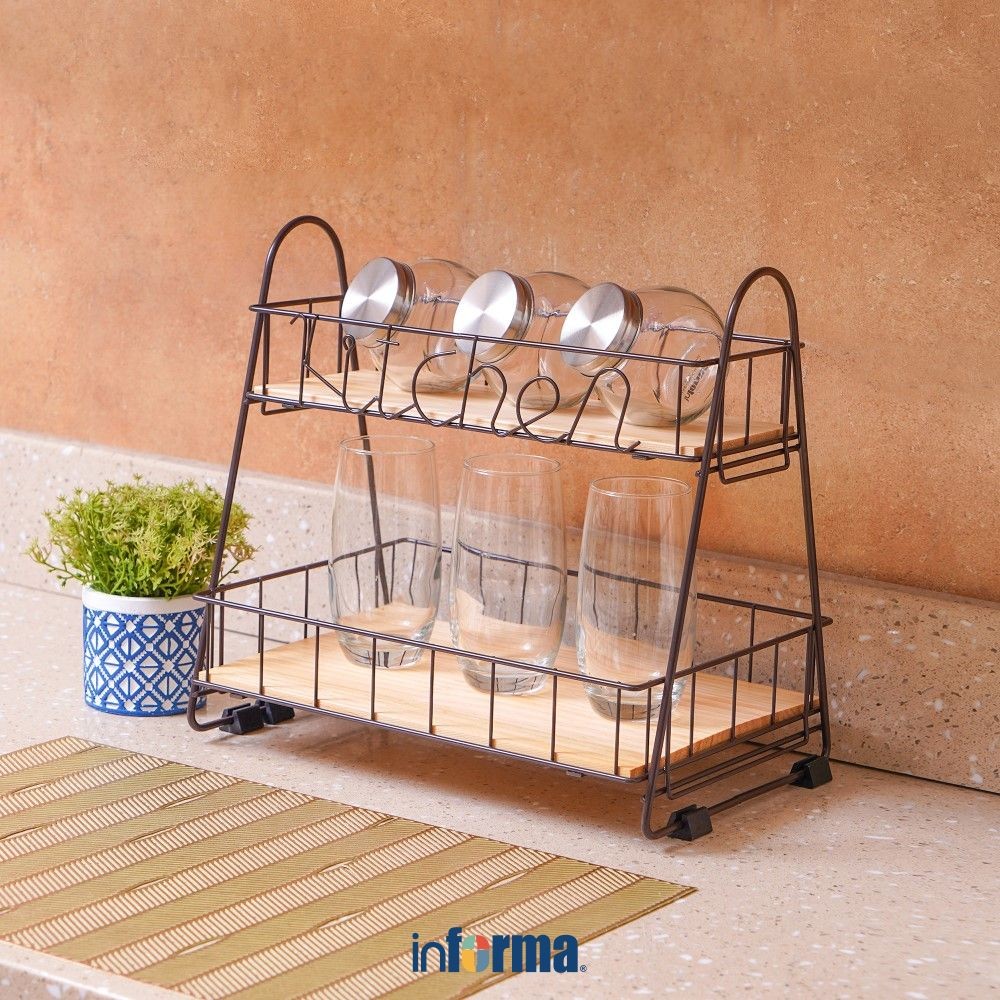 Jual Informa Revy Rak Dapur 2 Tingkat - Cokelat Organizer Penyimpanan ...