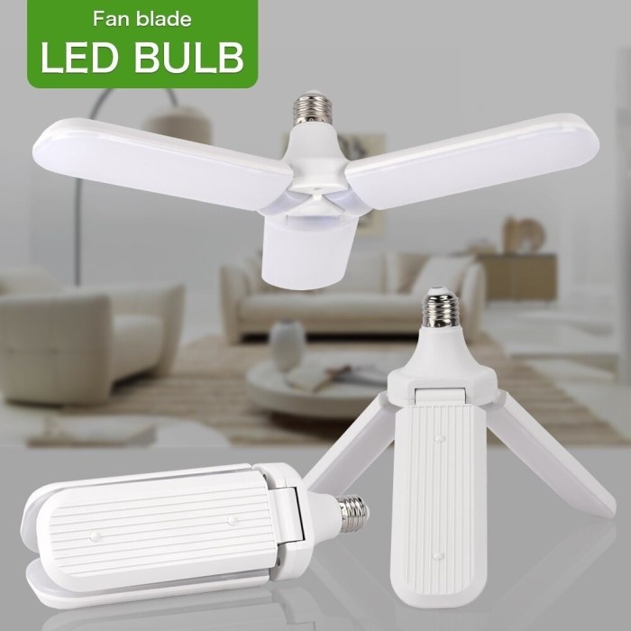Jual Lampu Bohlam LED mini Model Kipas lipat Baling 45 Watt Cahaya ...