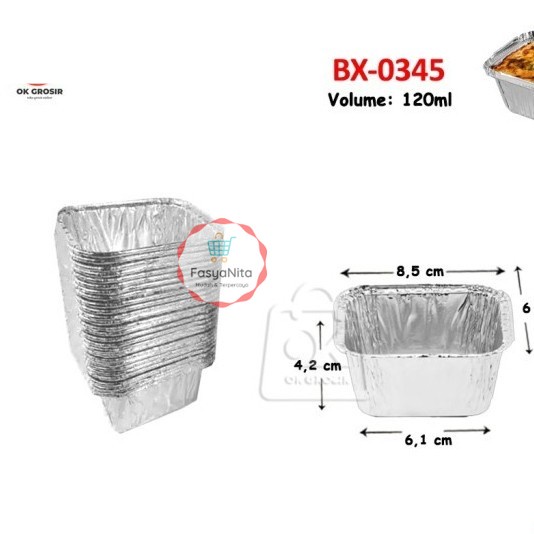 Jual Alu Tray BX0350 KOTAK Tanpa Tutup (per 10pcs) - FasyAnita Mart ...