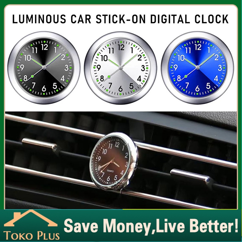 Jual Luminous Jam Mobil Analog Dashboard Digital Jam Elektronik Tempel