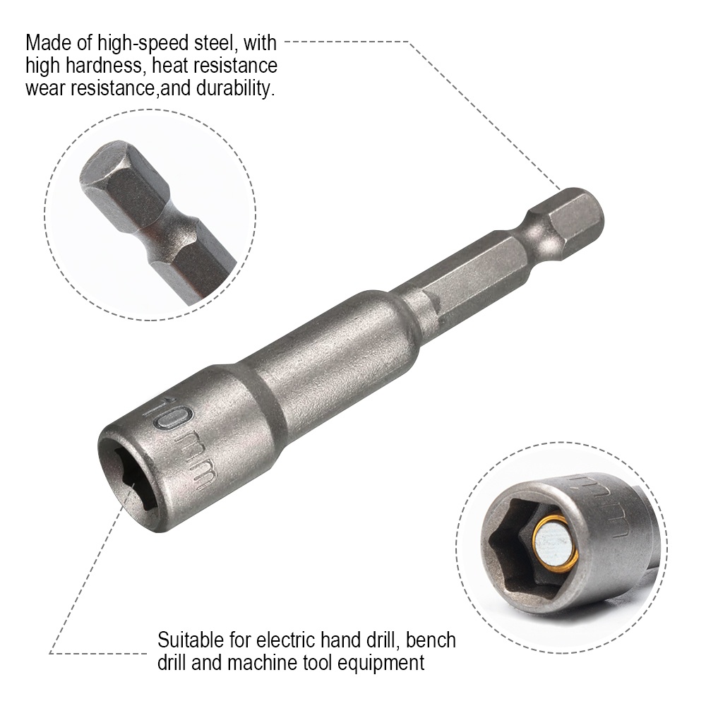 Jual JLD Mata Bor Roofing Magnet Hex Adaptor Bit Power Nut Kunci Socket ...