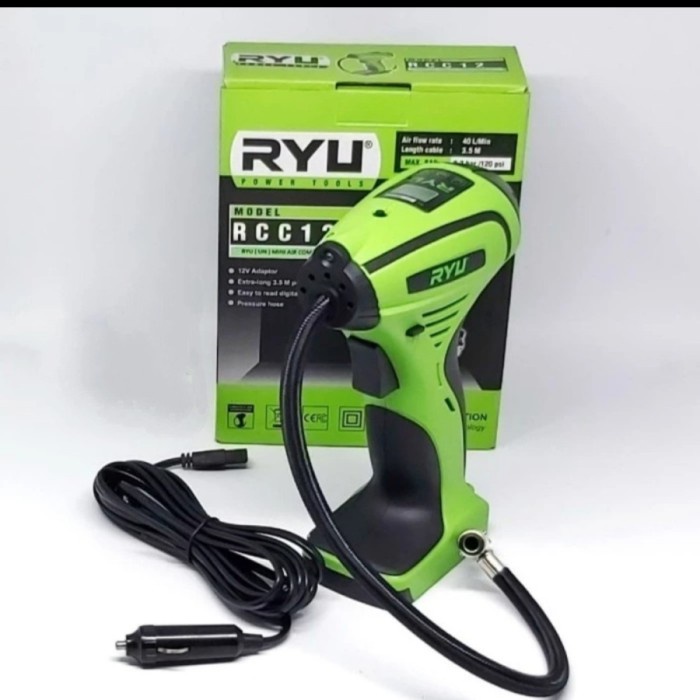 Jual RYU Pompa Mini Air RCC12 Angin Compressor 12V Kompresor Ban RCC 12 ...