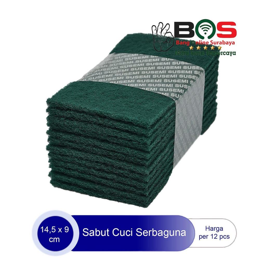 Jual Sabut Polos Spon Sikat Cuci Piring SUSEMI Sabut Polos Isi 12 Pcs ...