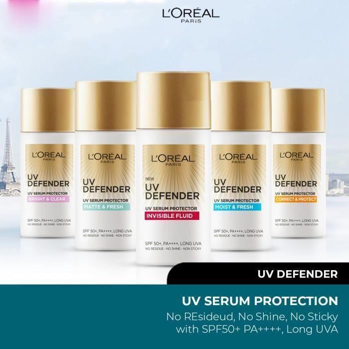 Jual L'OREAL Paris UV Defender UV Protector SPF50+ / PA++++ - Invisible ...