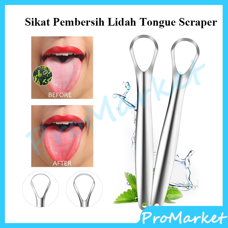 Jual Pembersih Lidah Tongue Scraper / Stainless Steel Reusable Alat ...