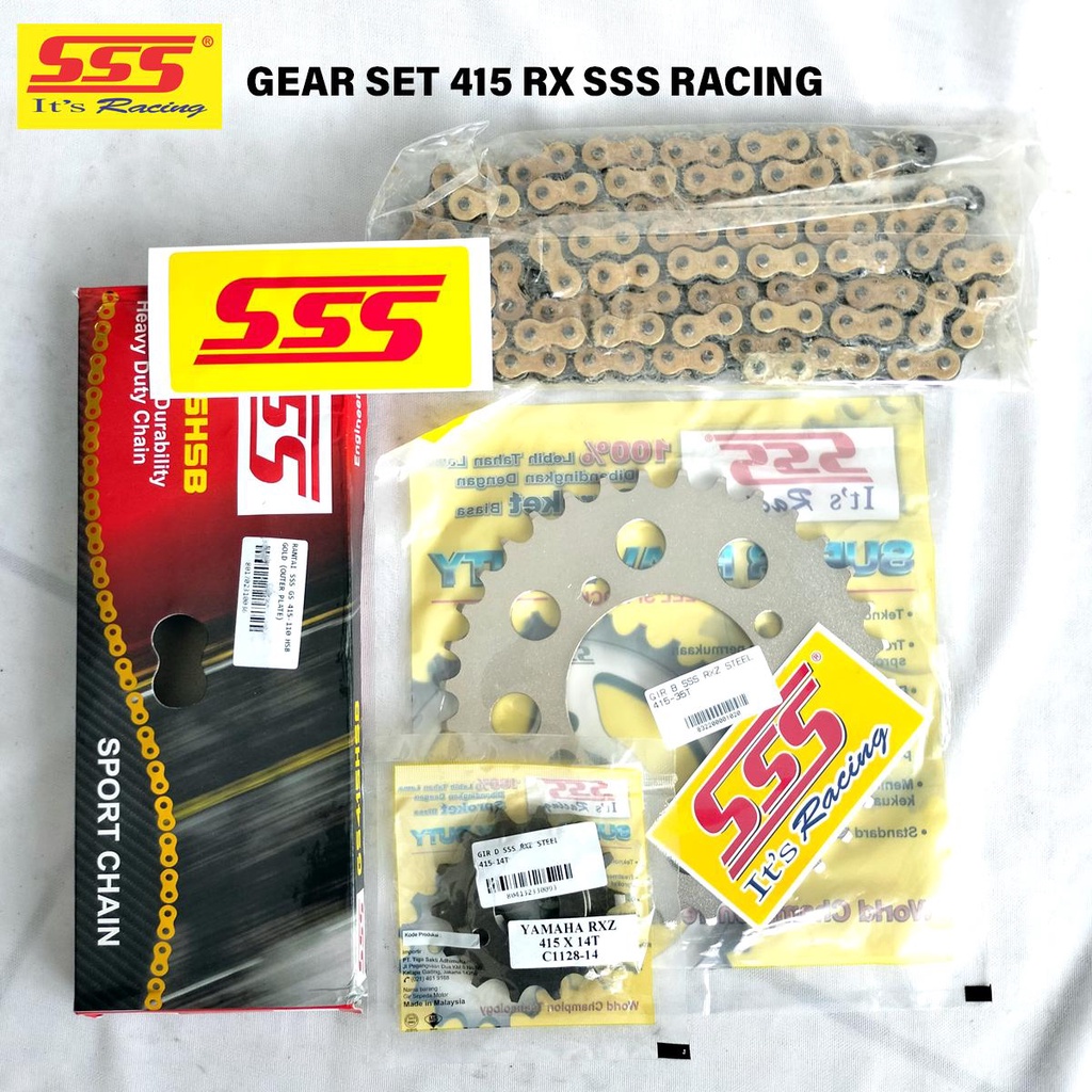 Jual Gear Set 415 SSS Yamaha Jupiter Z RX King F1ZR Ukuran 415 14/35T