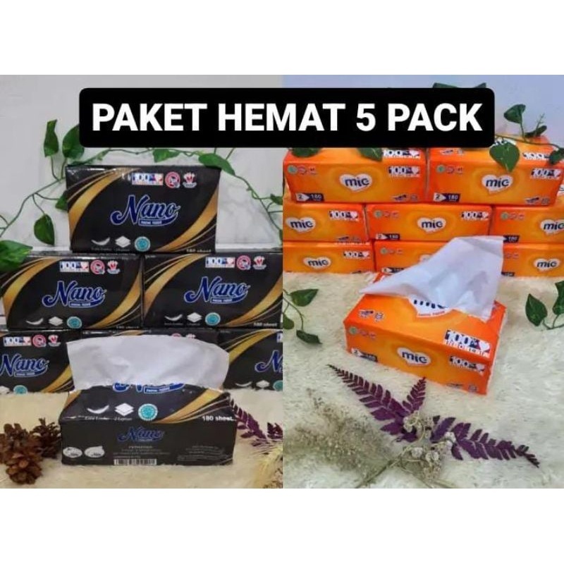 Jual TISSUE WAJAH ORANGE DAN HITAM Paket 5 Pack 2Ply 180 Lembar Sudah ...