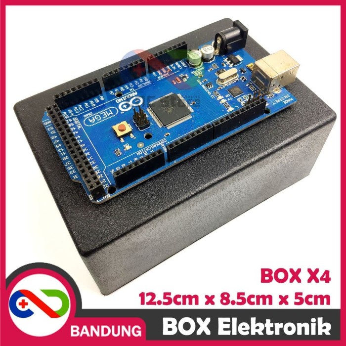 Jual BOX ELEKTRONIK X4 KOTAK RANGKAIAN ARDUINO 12.5x8.5x5 CASING BLACK ...