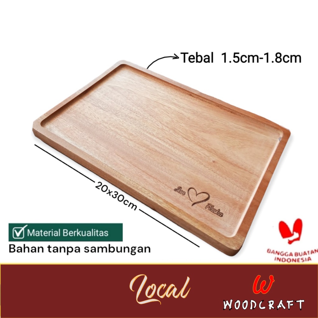 Jual Woodcraft Wooden Tray Tatakan Kopi Gelas Cafe Aesthetic | Shopee ...