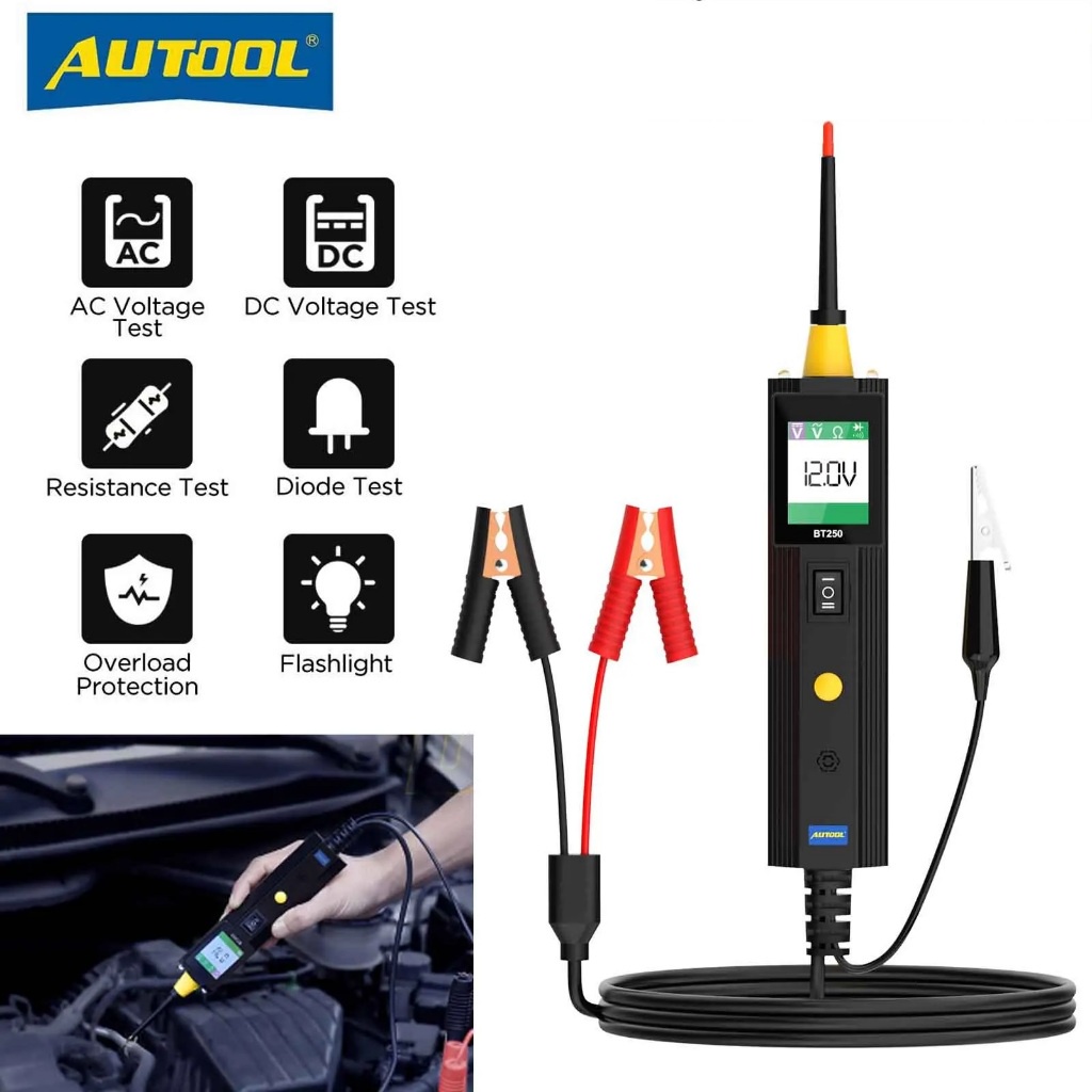 Jual Sky88 AUTOOL BT250 Car Electric Circuit Tester 6-30V Diagnostic ...