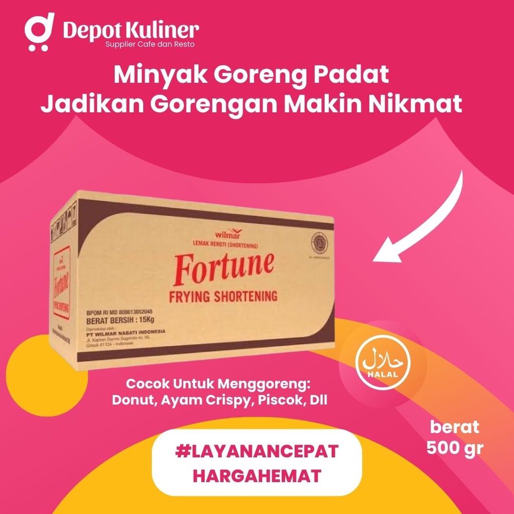 Jual Minyak Goreng Padat Fortune 500 gr Minyak Padat Untuk Donut dan