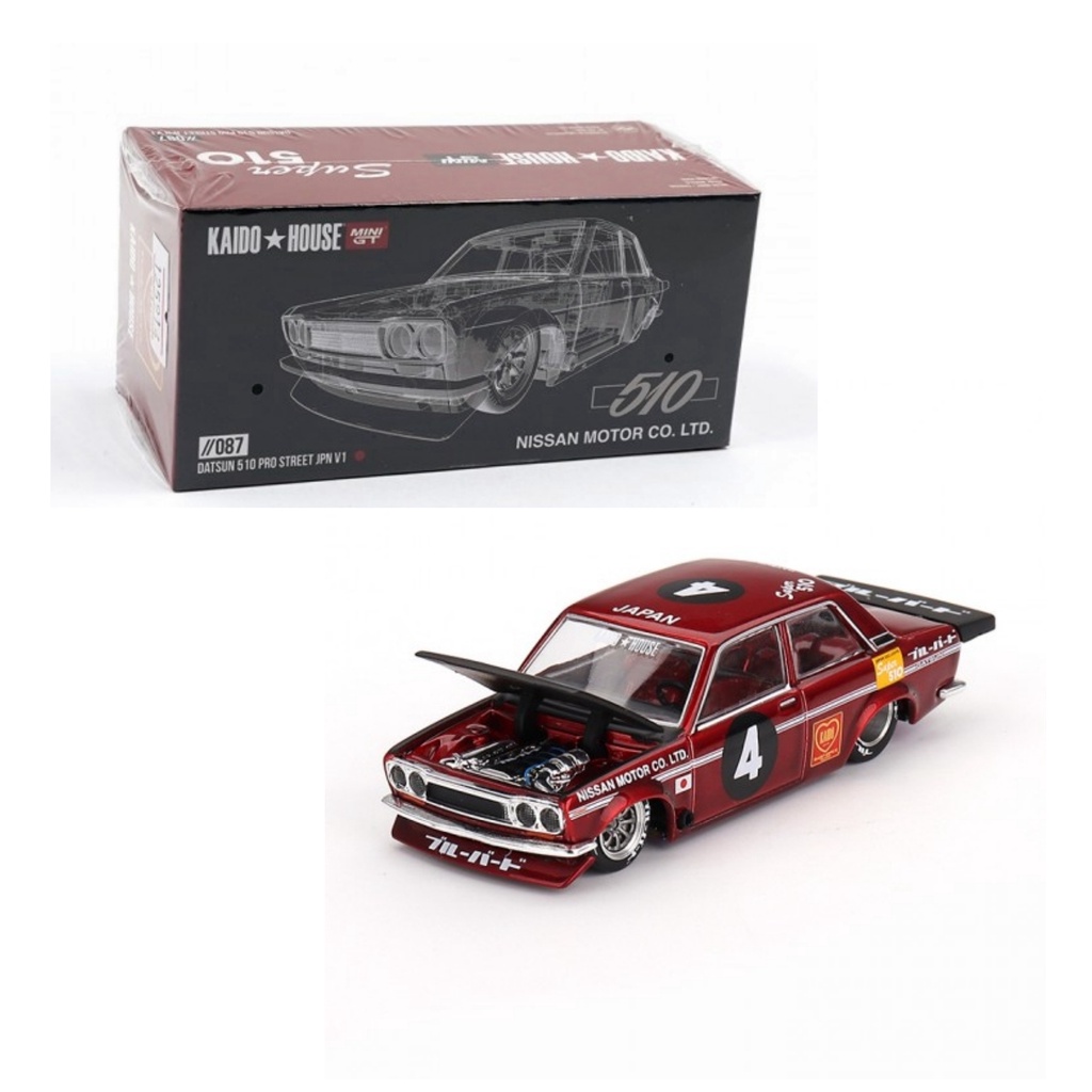 Kaido House x Mini GT Datsun 510 Pro Street JPN V1 KHMG087 1/64