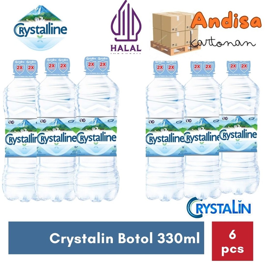 Jual Crystalin Air Mineral Botol 330ml x 6pcs | Shopee Indonesia