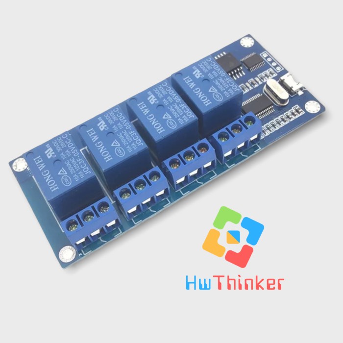 Jual Modul Serial USB to Relay 4 Channel 4ch for Raspberry Pi Komputer ...