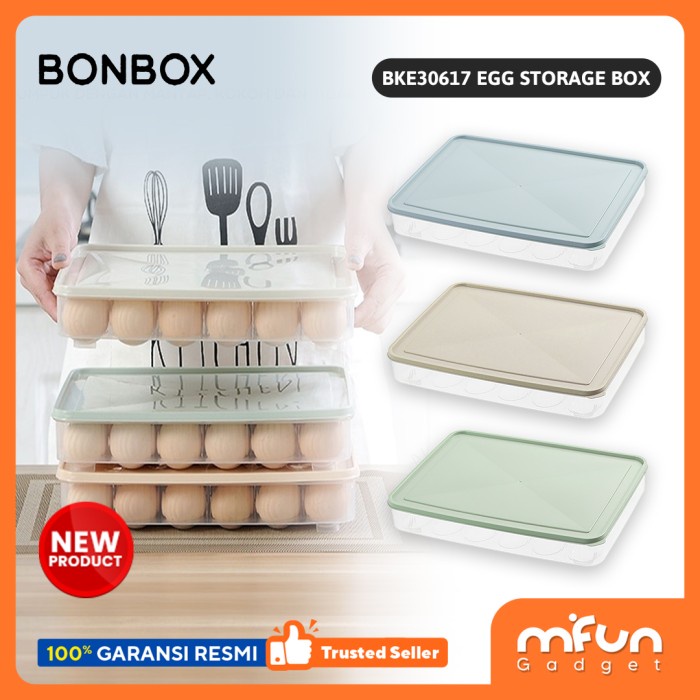 Jual Bonbox Tempat Penyimpanan Telur Egg Container Kotak Plastik