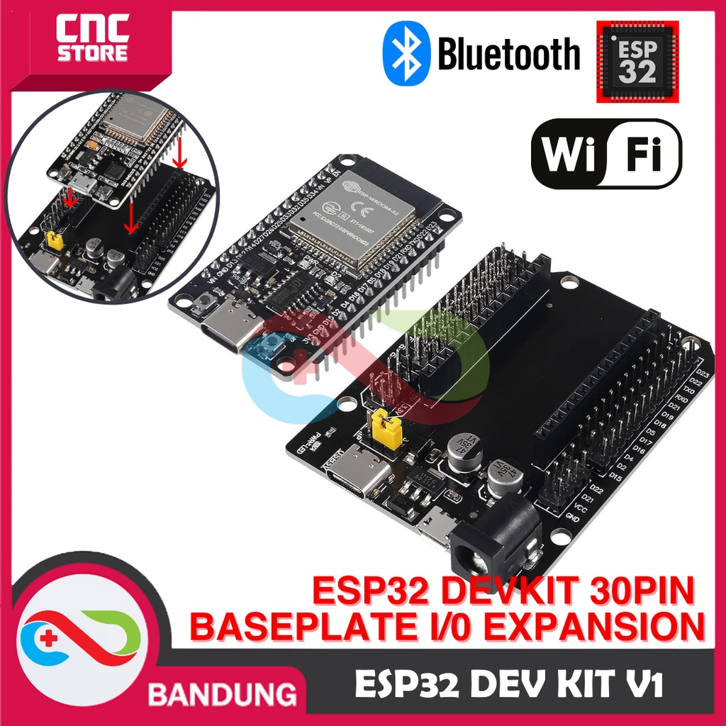 Jual ESP32 ESP-32 DOIT WIFI BLUETOOTH IOT ESP32S DEVELOPMENT BOARD ...