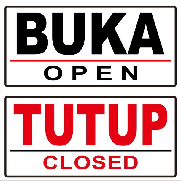 Jual AKRILIK SIGN BUKA(OPEN)& TUTUP (CLOSED)_ Open Closed _ Buka Tutup ...