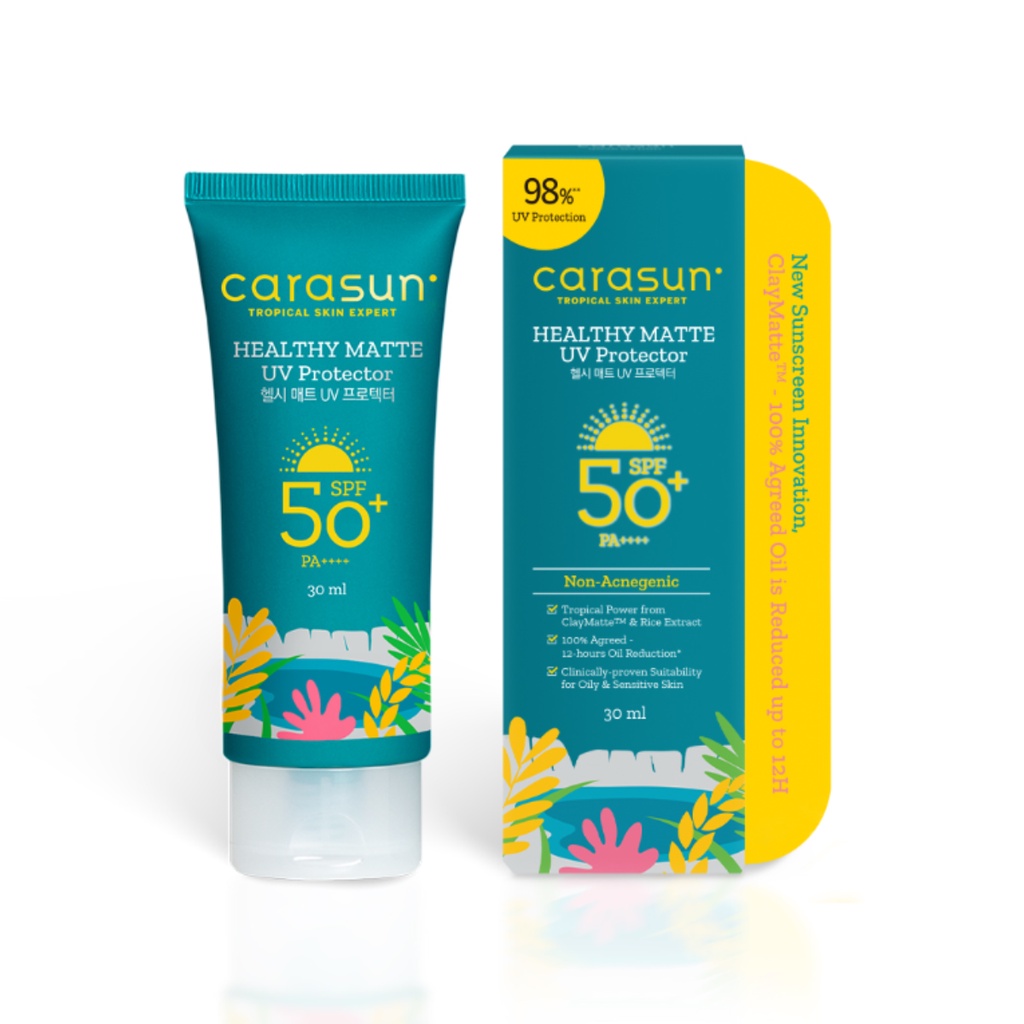 Jual Carasun Healthy Matte UV Protector SPF 50 PA ++++ 30ml | Shopee ...