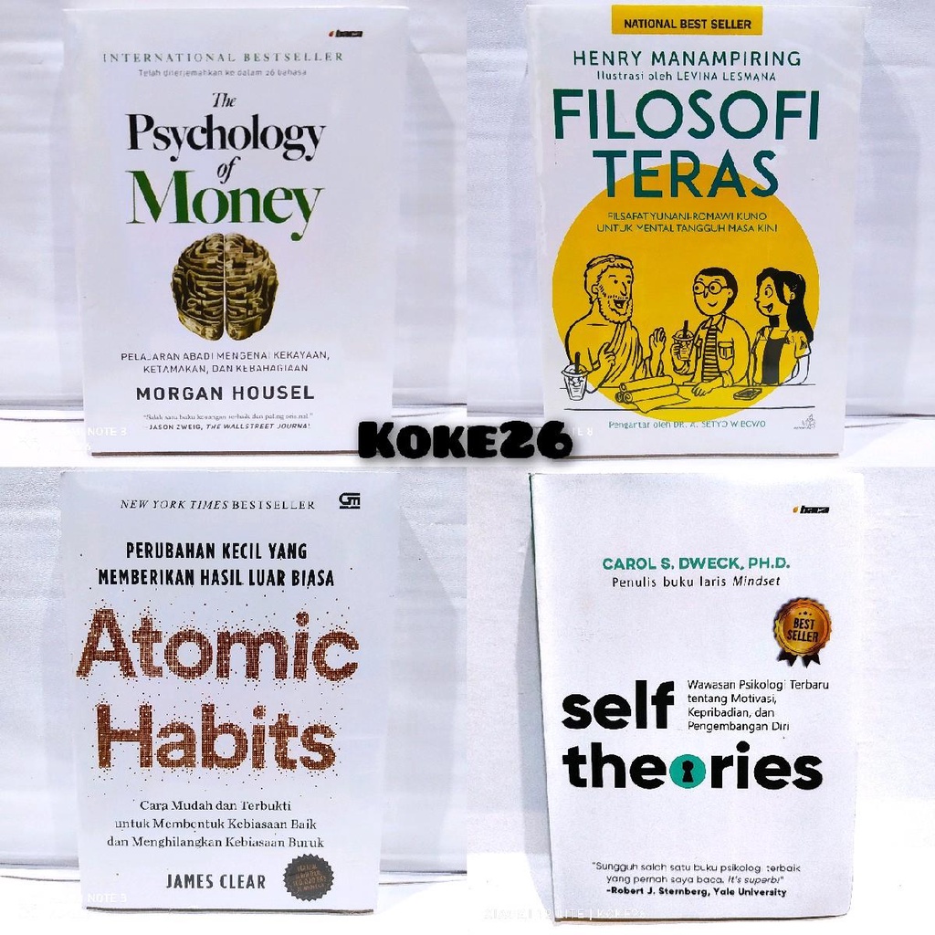 Jual Paket 4 Buku Motivasi Atomic Habits Self Theories The