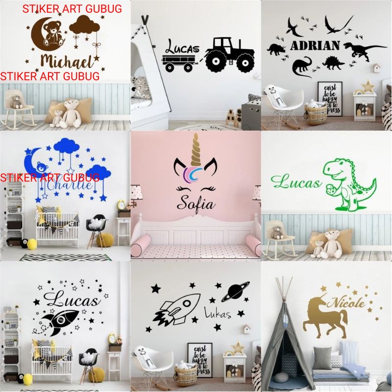 Jual Stiker STIKER DINDING WALLPAPER KAMAR TIDUR ANAK LUCU WALL CUTTING ...