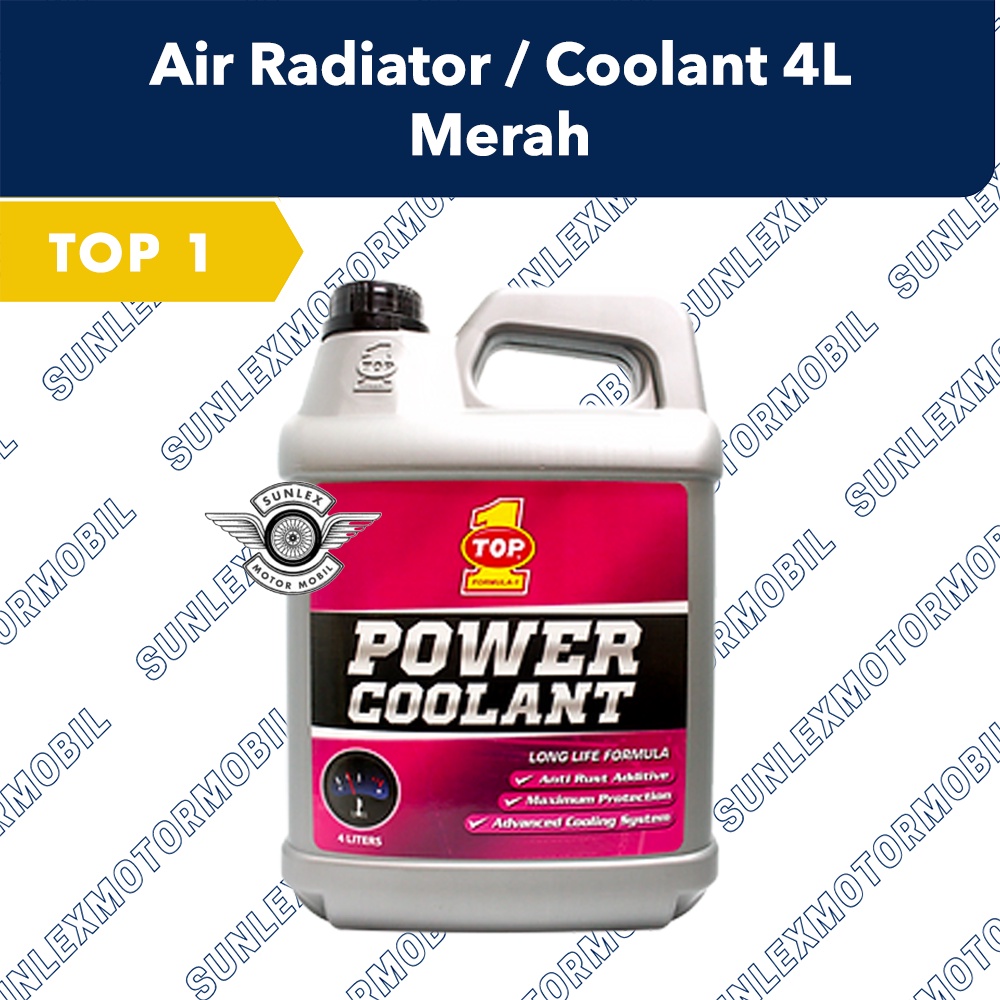 Jual AIR RADIATOR COOLANT TOP 1 TOP1 4L MERAH HIJAU | Shopee Indonesia