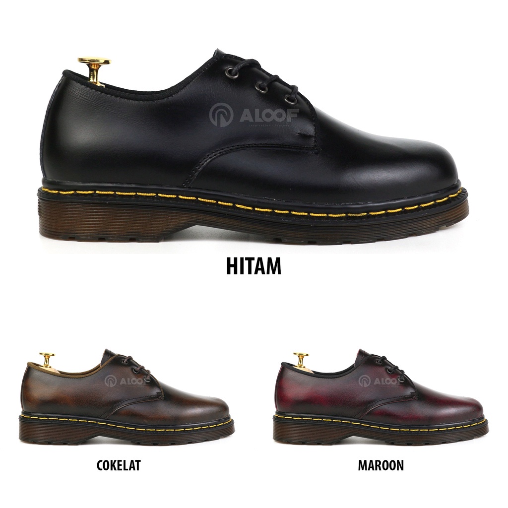 Jual Aloof DELOW - Sepatu Docmart Pria Original Oxford Kulit Asli ...