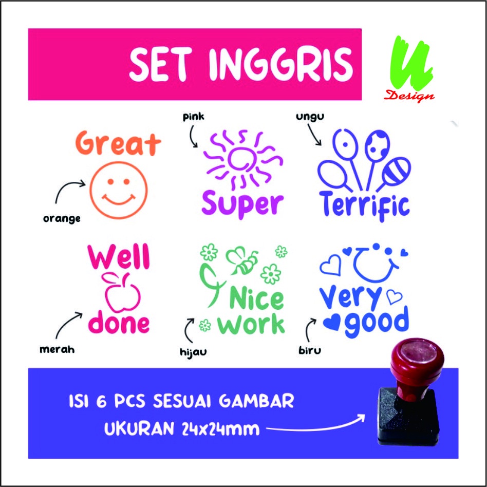 Jual Stempel Penilaian Reward Guru TK / Paud / Anak / SD | Shopee Indonesia