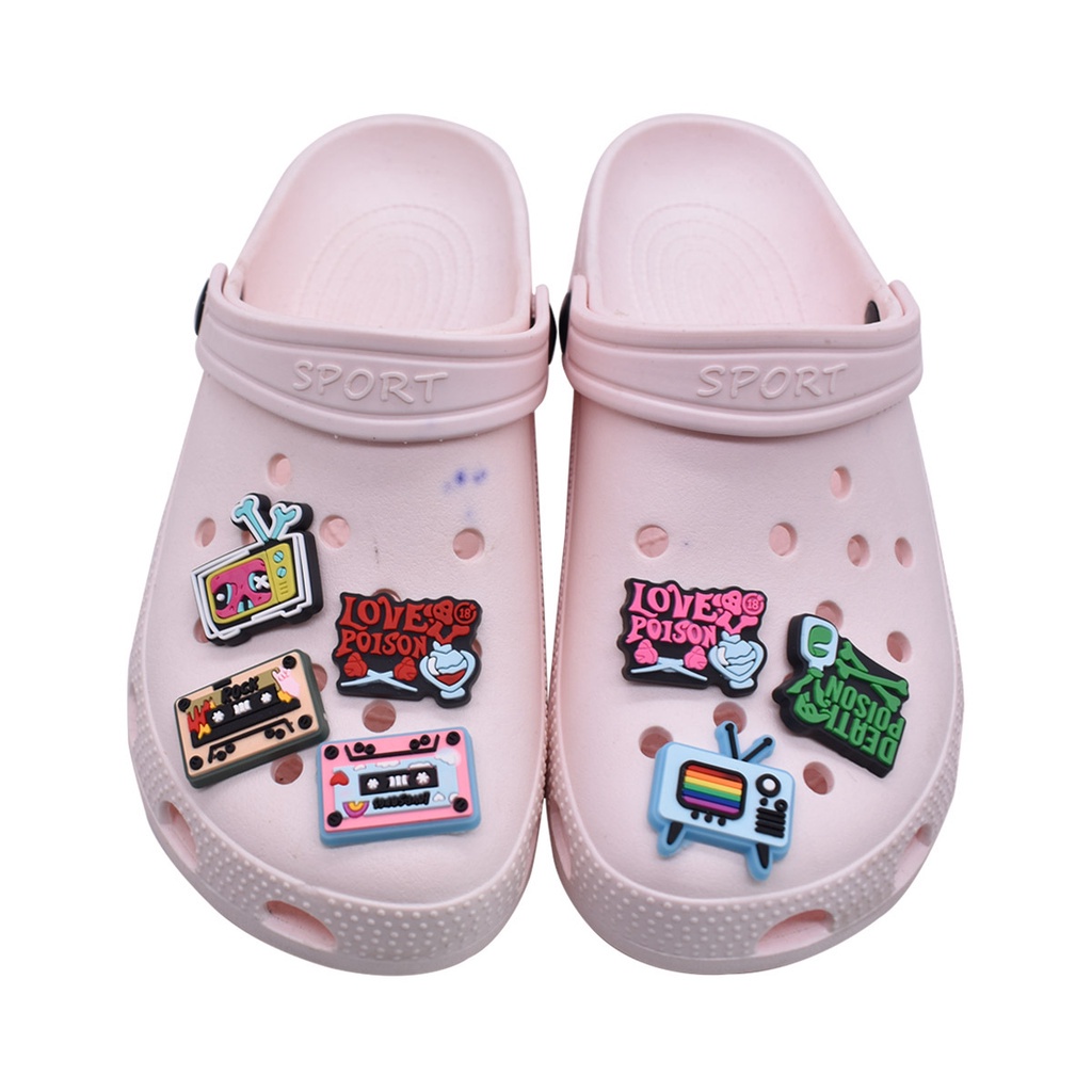 Jual 367 Pin Sandal Crocs Jibbitz Death Poison New Hiasan Sendal Flat