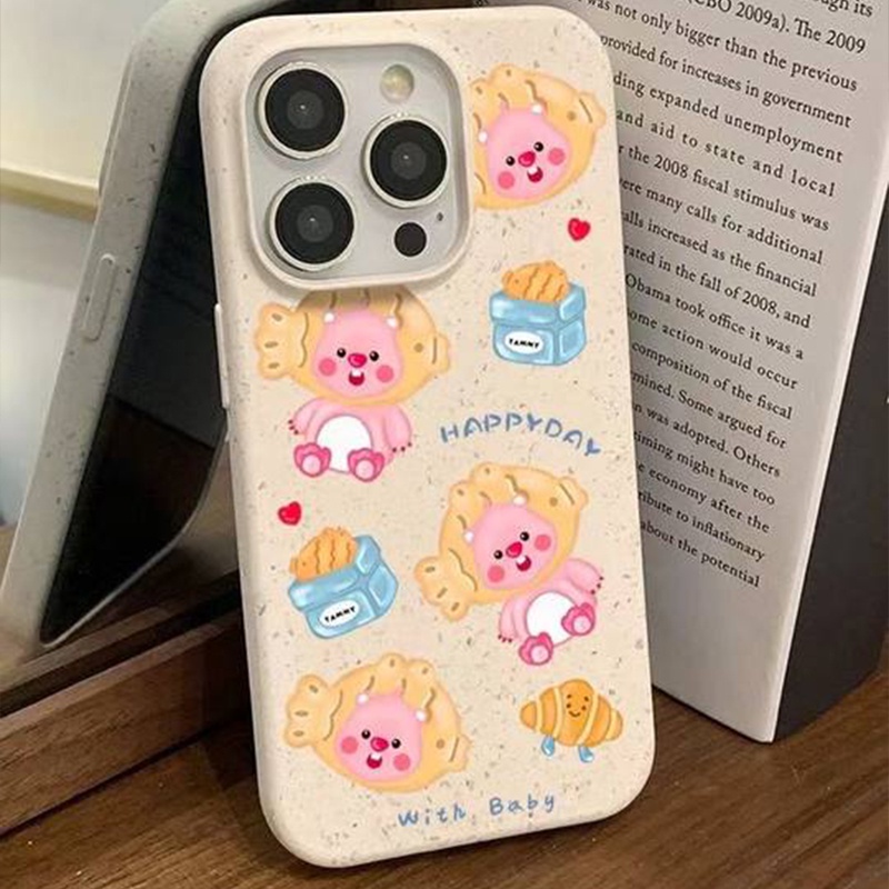 Jual Iphone Casing Ponsel Tangkai Gandum Berang-berang Penutup Empat ...