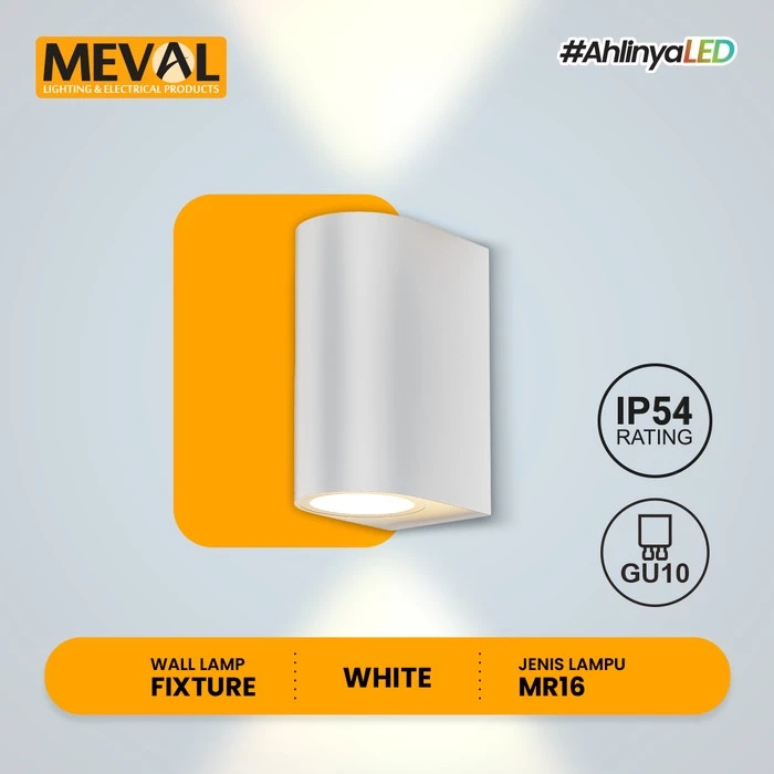 MEVAL Lampu Dinding Wall Lamp GU 10 - Putih AWF-522