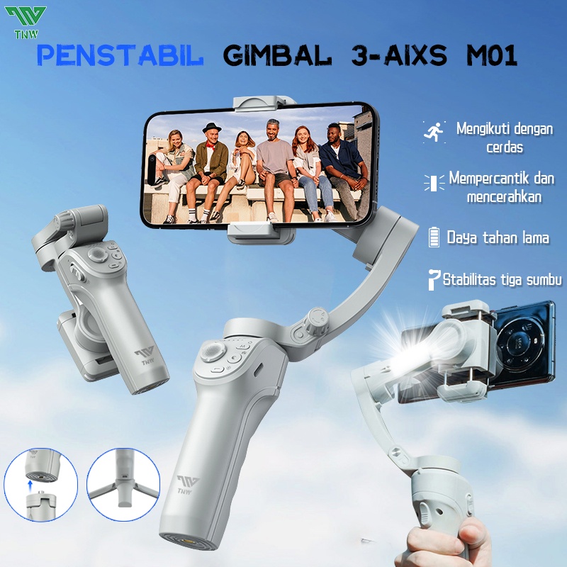 Smart V8 3-Axis Phone Gimbal With 7.8' Extendable Rod & AI Tracking - Foldable Stabilizer For IPhone & Android Vlogging