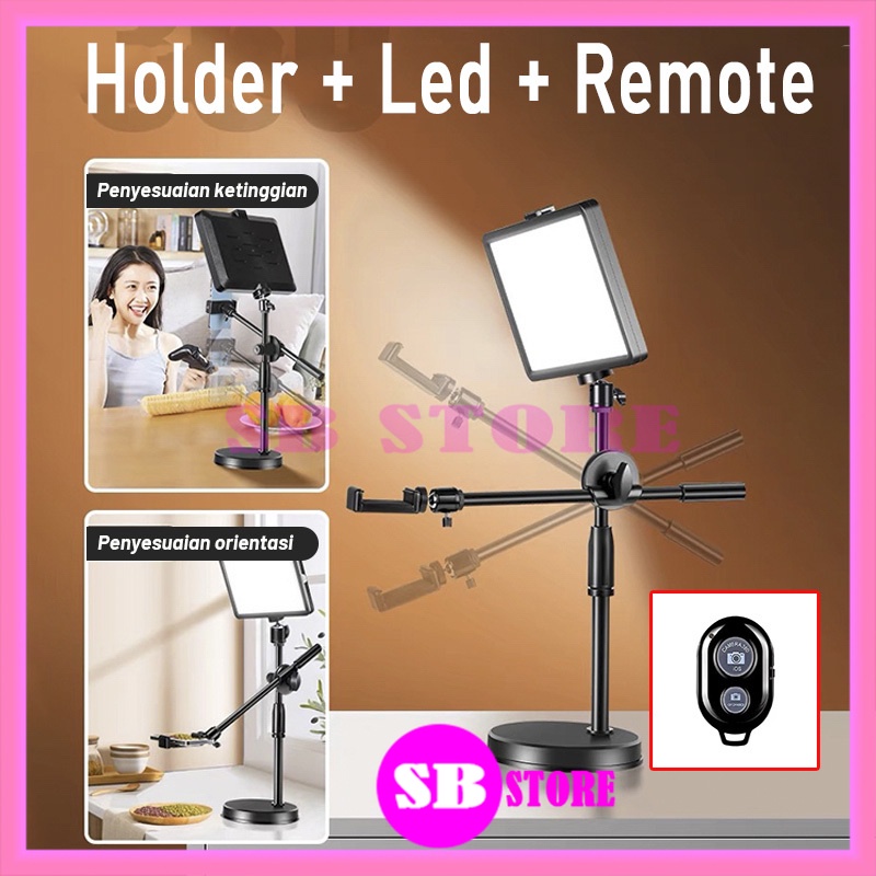 Jual Overhead Phone Stand Holder + Lampu Led 6 Inch 8 Inch 11 Inch