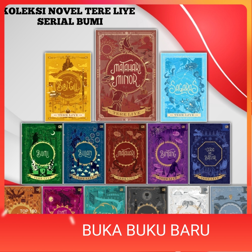 Jual Bebas Pilih Buku Novel Tere Liye Series Bumi Paket Serial Terbaru ...