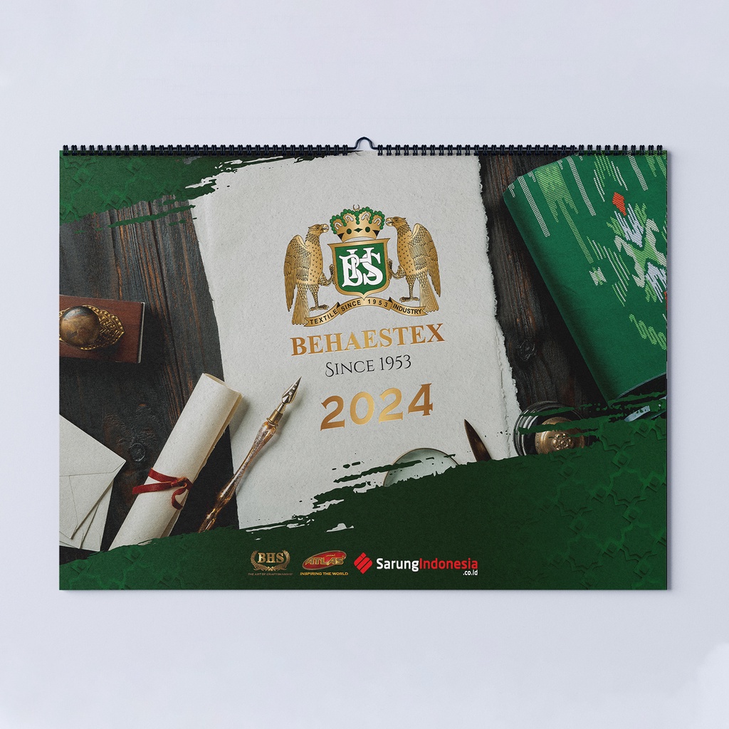 Jual Kalender Dinding Behaestex 2024 Desain BHS & ATLAS Shopee Indonesia